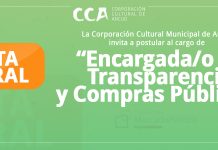 Oferta Laboral Encargada/o de Transparencia y Compras Públicas